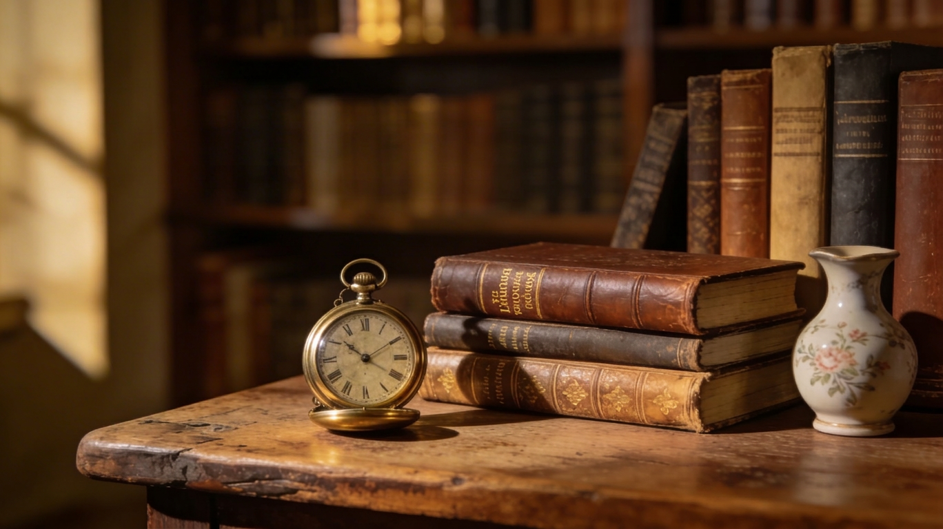 Salon élégant avec des antiquités